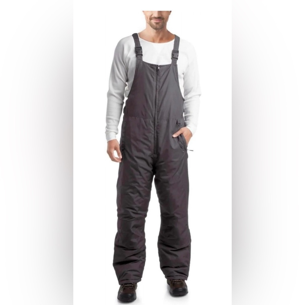 Gemsye Charcoal Grey‎ Ski Bib Overalls Boys Youth Size 14/16 Pristine